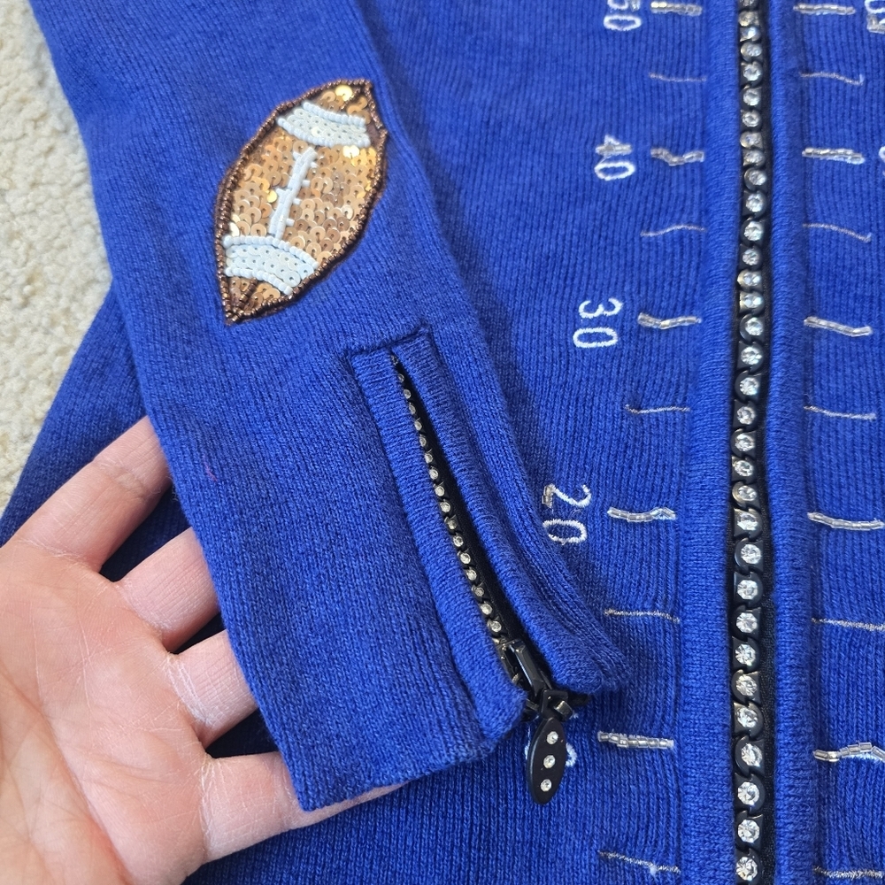Rare BERÉK Takako Sakon Size Small Football Zip Cardigan Sweater - Picture 7 of 12